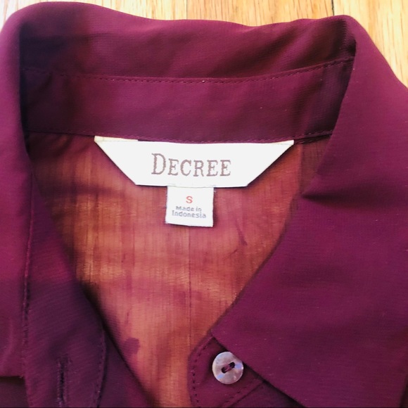 Sheer button down top - Picture 3 of 8